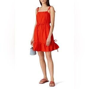 Chinti & Parker x RTR | Red Tie Waist Dress size 10
